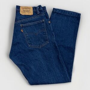 Levis 505 Jeans Mens 30 x 29 Denim Regular Fit Straight Leg 80s Orange Tab Vtg